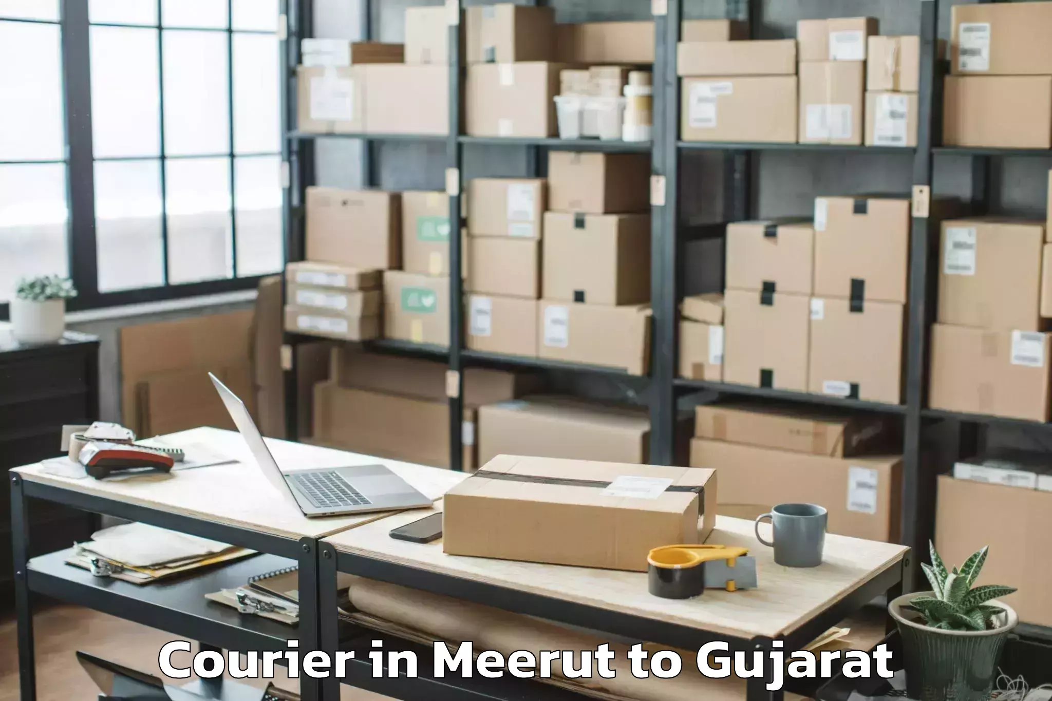 Top Meerut to Dhrangadhra Courier Available